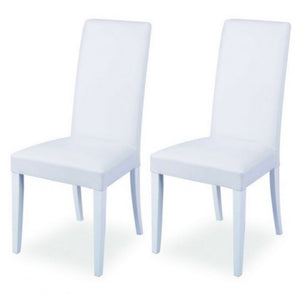 Set 2 Sedie 47x47x101 cm Nancy bianca standard