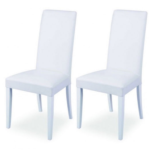 Set 2 Sedie 47x47x101 cm Nancy bianca standard