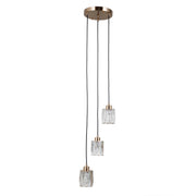 Lampadario rotondo TORNO Italux oro cristallo 3xE14