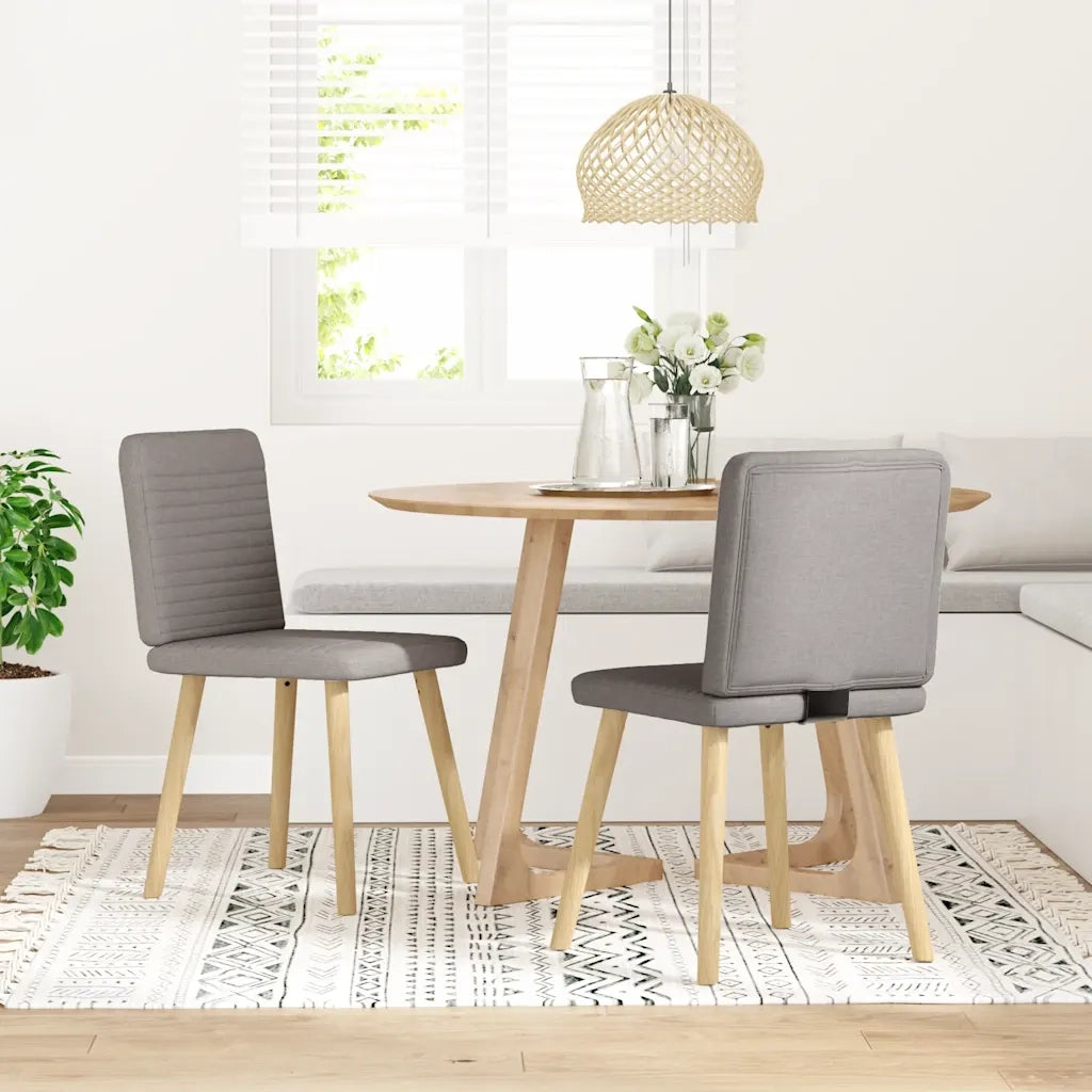 Sedie da Pranzo 2 pz | Sedie da cucina Tortora in Tessuto
