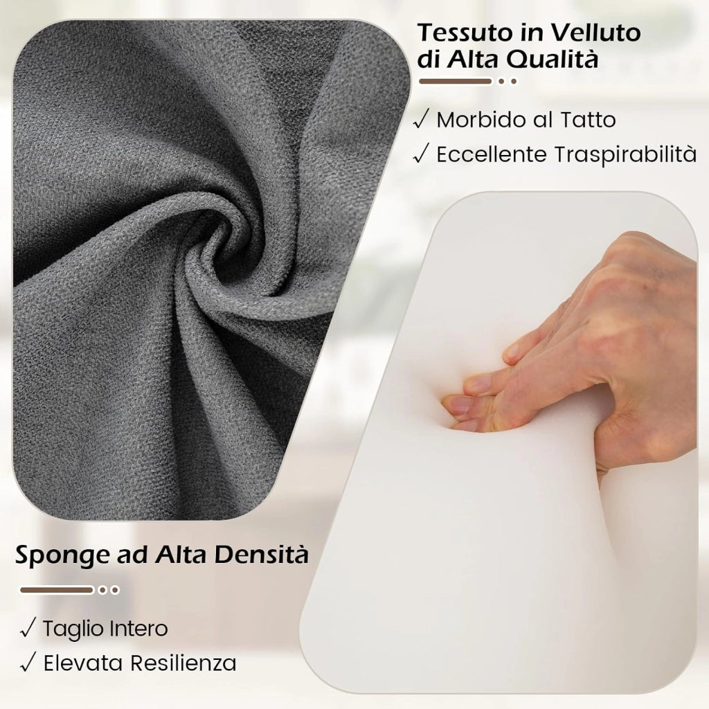 Divano Singolo da Pavimento, Poltrona da Divano con Morbido Velluto e Supporto Ergonomico, Poltrona Sacco da Lettura per Soggiorno, Camera da Letto (Grigio)