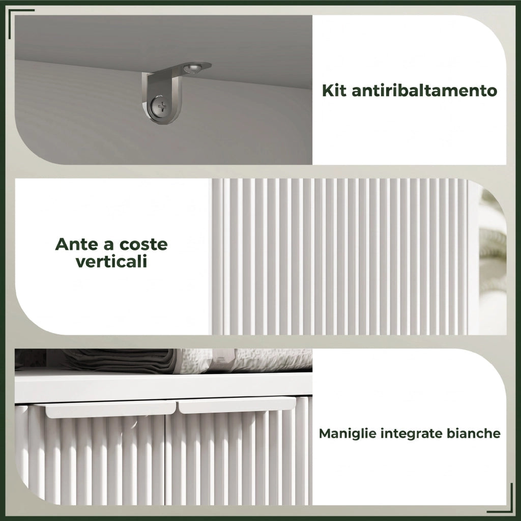 Mobile Sottolavabo Bagno con Ripiano Regolabile ¨C Zephmum ¨C Legno 60x33x63 cm Bianco