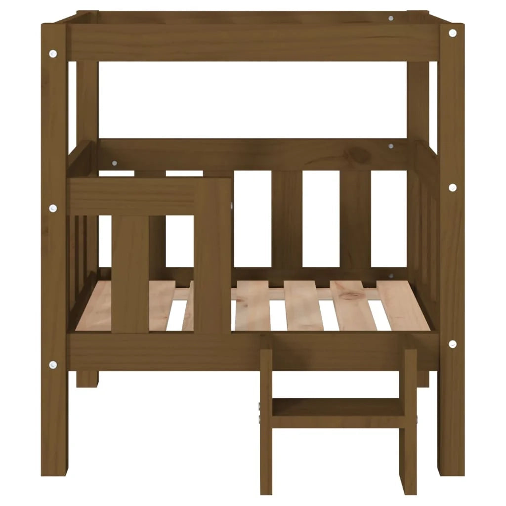 Divano letto per cani comodo 65,5 x 43 x 70 cm in legno massello di pino marrone 02_0042753