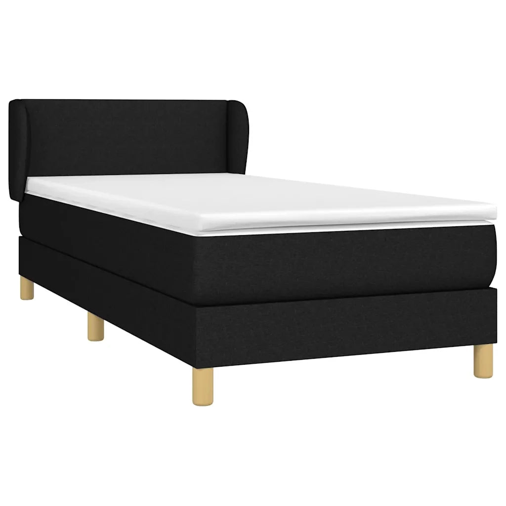 Giroletto a Molle con Materasso Nero 90x190 cm in Tessuto 3126607