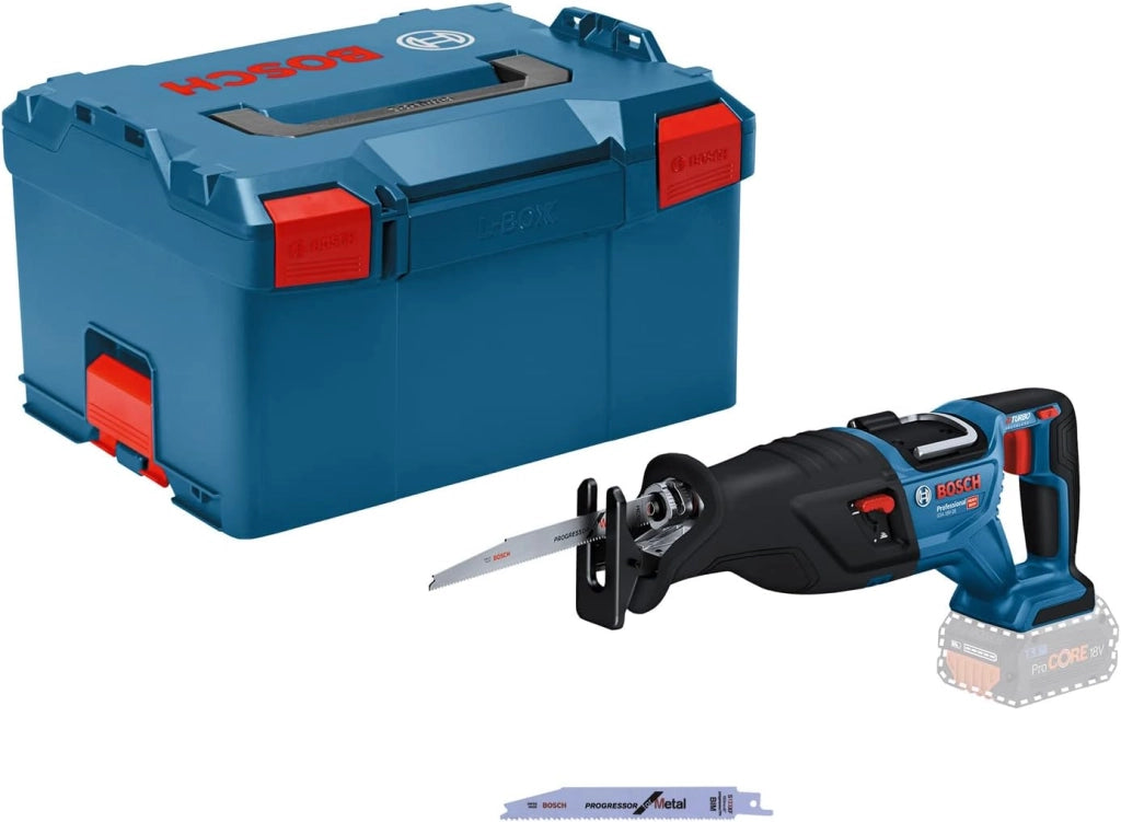 Bosch Professional BITURBO Sega universale a batteria GSA 18V-28 (incl. 2 batterie PROCORE da 5.5 Ah, caricabatteria GAL 1880, in L-BOXX)