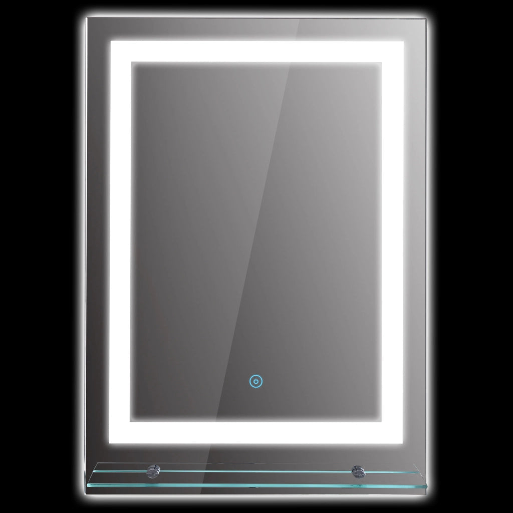 Specchio LED da bagno tondo 80 cm ¨C zephmum ¨C bianco argentato