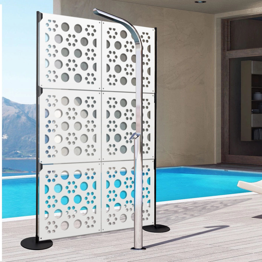 POINTS - Pannello in PVC traforato - Parasole Misura: 48x48 cm, Colore: bianco
