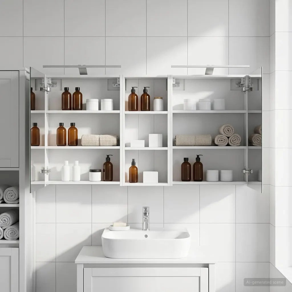 Set di Armadi da Bagno con lo scaffale 3 pcs 130 x 14,5 x 70 cm 3403768