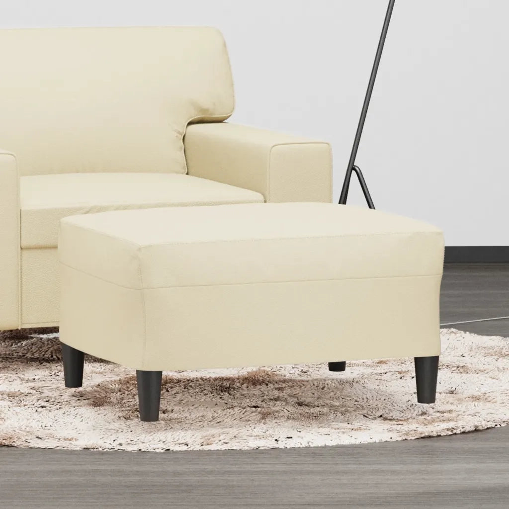 Poggiapiedi Crema 70x55x41 cm in Similpelle 349312