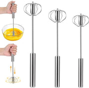 Set di 3 garde semi-automatiche in acciaio inossidabile, garde in acciaio inossidabile manuale, garde manuale rotanti, garde manuale per mescolare, battere, spumare e mescolare