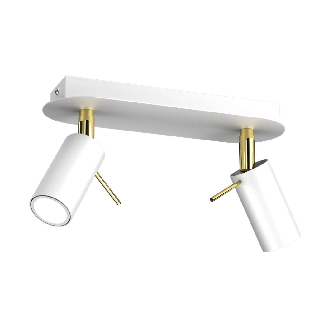 Plafoniera spot Milagro Preston bianco/oro 2xGU10 40W
