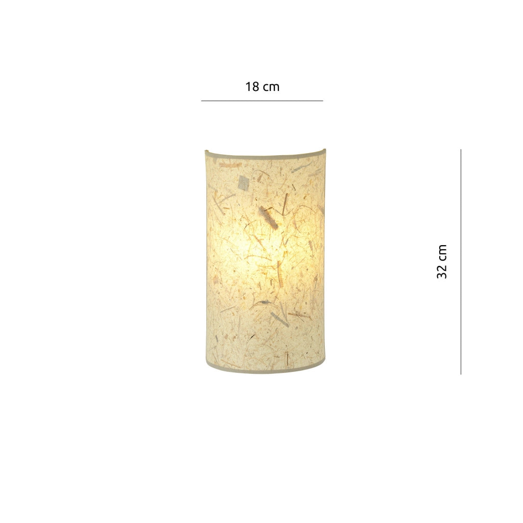 Applique Emibig Aston sughero crema 1xE14 dimmerabile