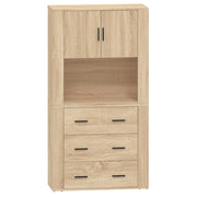 Credenza | Madia | Buffet da pranzo | Armadio da pranzo Rovere Sonoma in Legno Multistrato