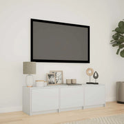 Mobile TV con LED Bianco 140 x 34 x 40 cm Legno ingegnerizzato