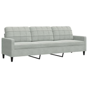 Divano | Divano da soggiorno | Sofa a 3 Posti Grigio Chiaro 210 cm in Velluto