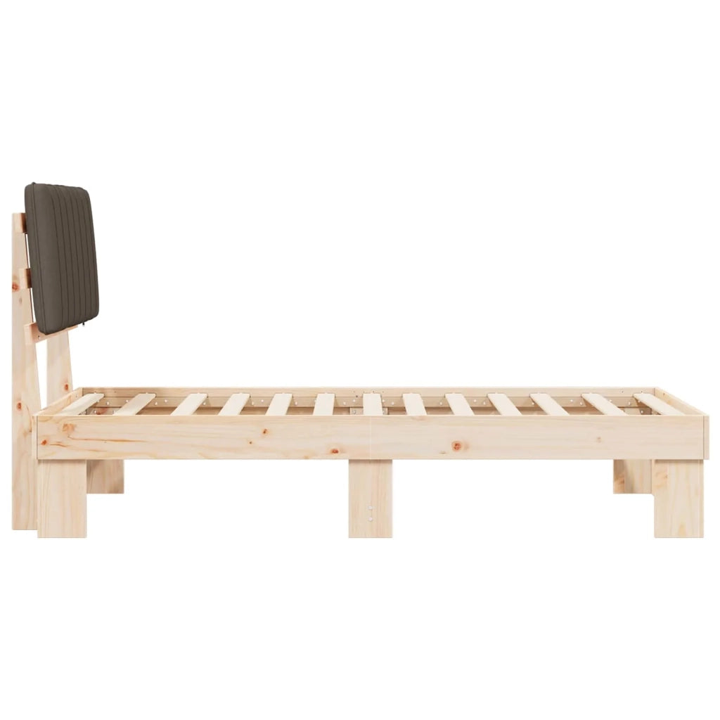 Letto con Testiera Rivestita Talpa 90 x 190 cm Pino massello 877527