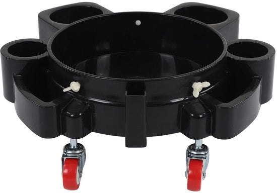 Carrello Rotante Multifunzionale - 5 Ruote Sterzanti - Nero - Dettaglio Auto - Adatto a Diverse Applicazioni
