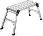 Piattaforma di Lavoro Sgabello di Alluminio Leggero, Pieghevole e Antiscivolo, capacità 150 kg