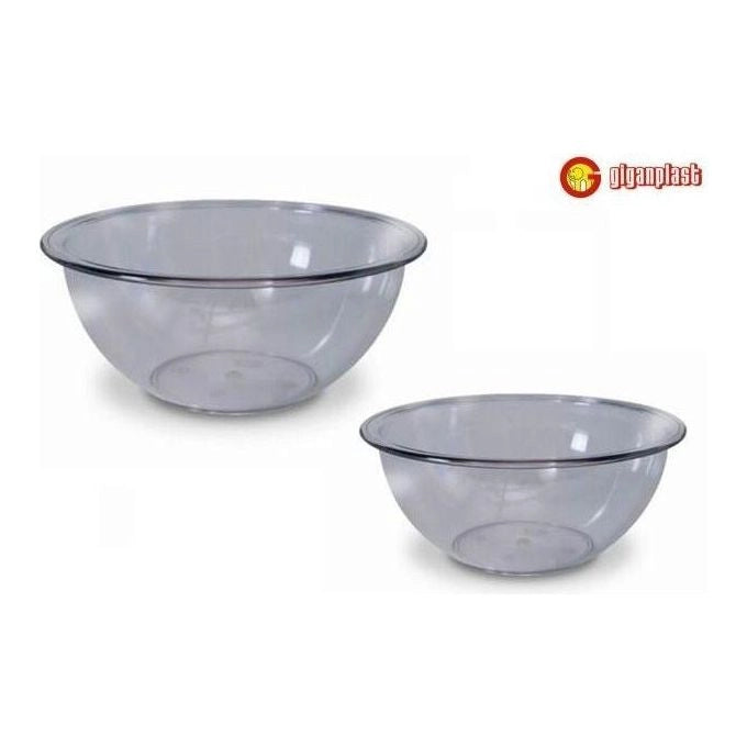 Giganplast Insalatiera Cristal 32 cm 5,2 L in Polimero Plastico Trasparente Lavabile in Lavastoviglie colore Trasparente
