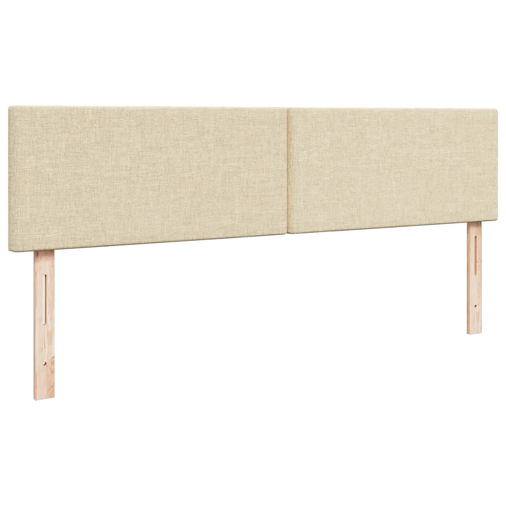 Struttura Letto Pouf con Materasso Crema 200x200cm in Tessuto 3311406
