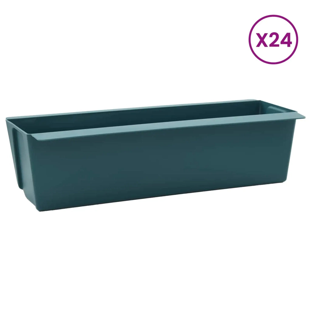 Fioriere per Euro pallet 24 pcs Verde 36 x 13,5 x 9,5 cm 42037210