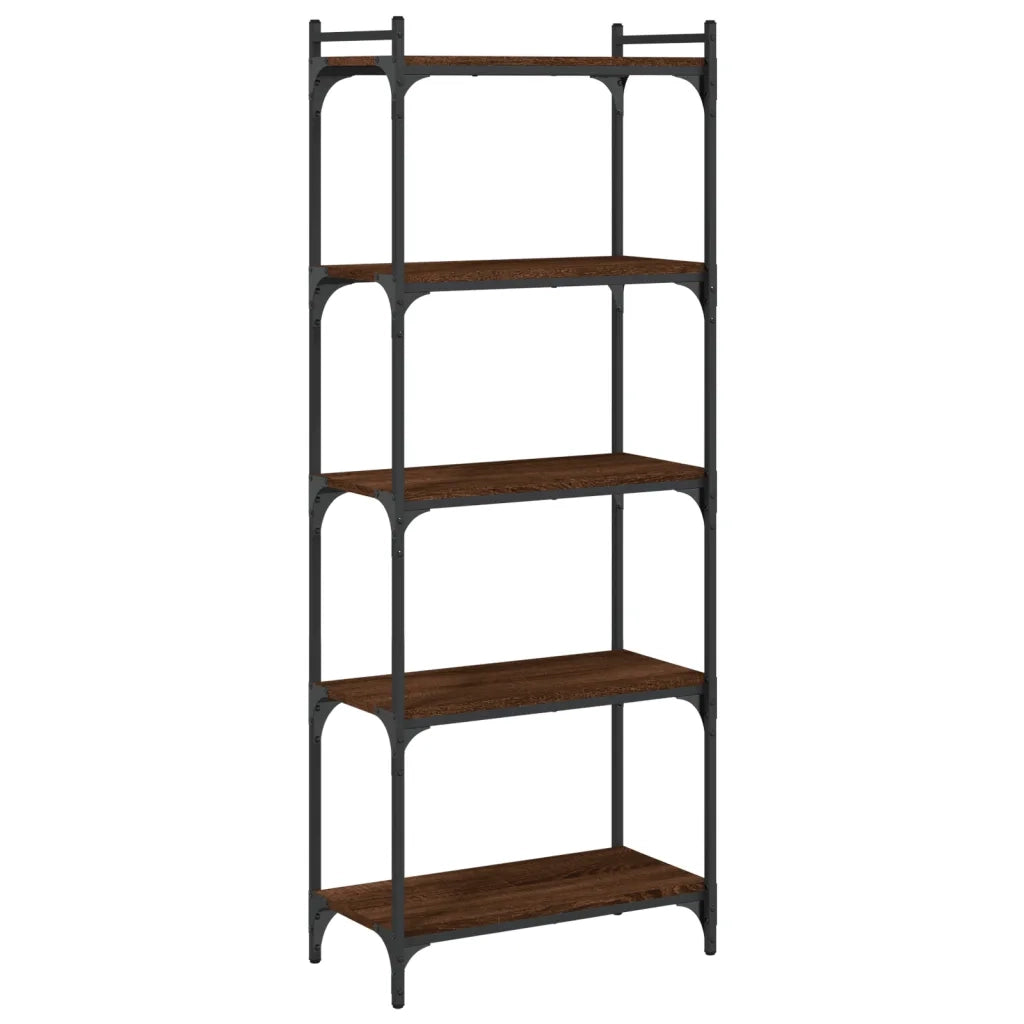 Libreria 5 Ripiani Rovere Marrone 60x30x154cm Legno Multistrato 837661