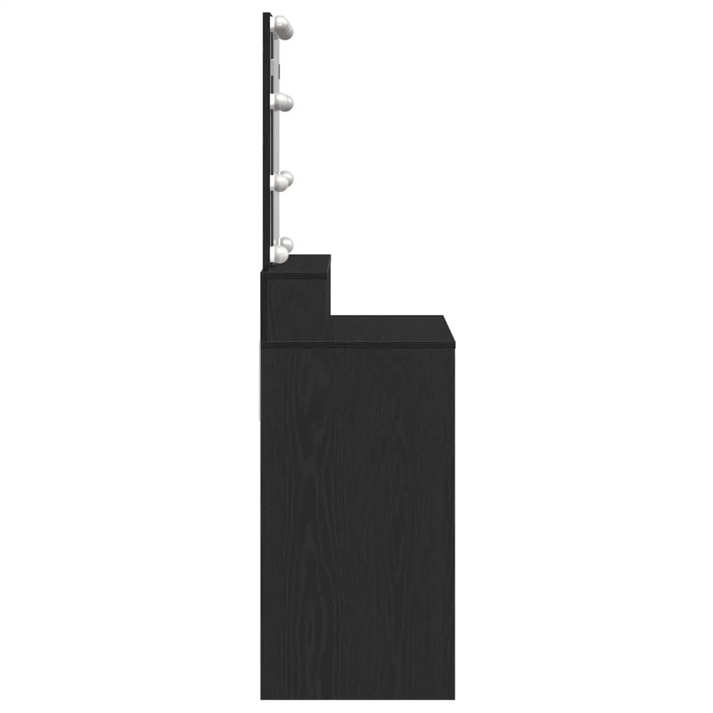 Tavolo da Trucco con cassetto Rovere nero 80 x 41 x 144.5 cm 862302
