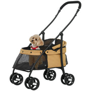 Casetta per Cani Pieghevole ¨C zephmum ¨C Marrone, Acciaio, 60x40x50