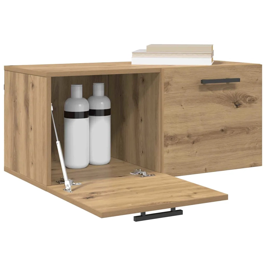 Armadietto a muro rovere artigianale 80 x 36.5 x 35 cm