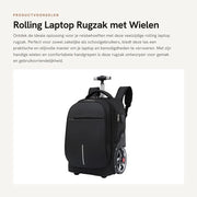 Zak da Ufficio con Ruote per Laptop - 19 Pollici - Borsa per Laptop con Porta USB e Caricabatterie - Trolley per Viaggi e Scuola