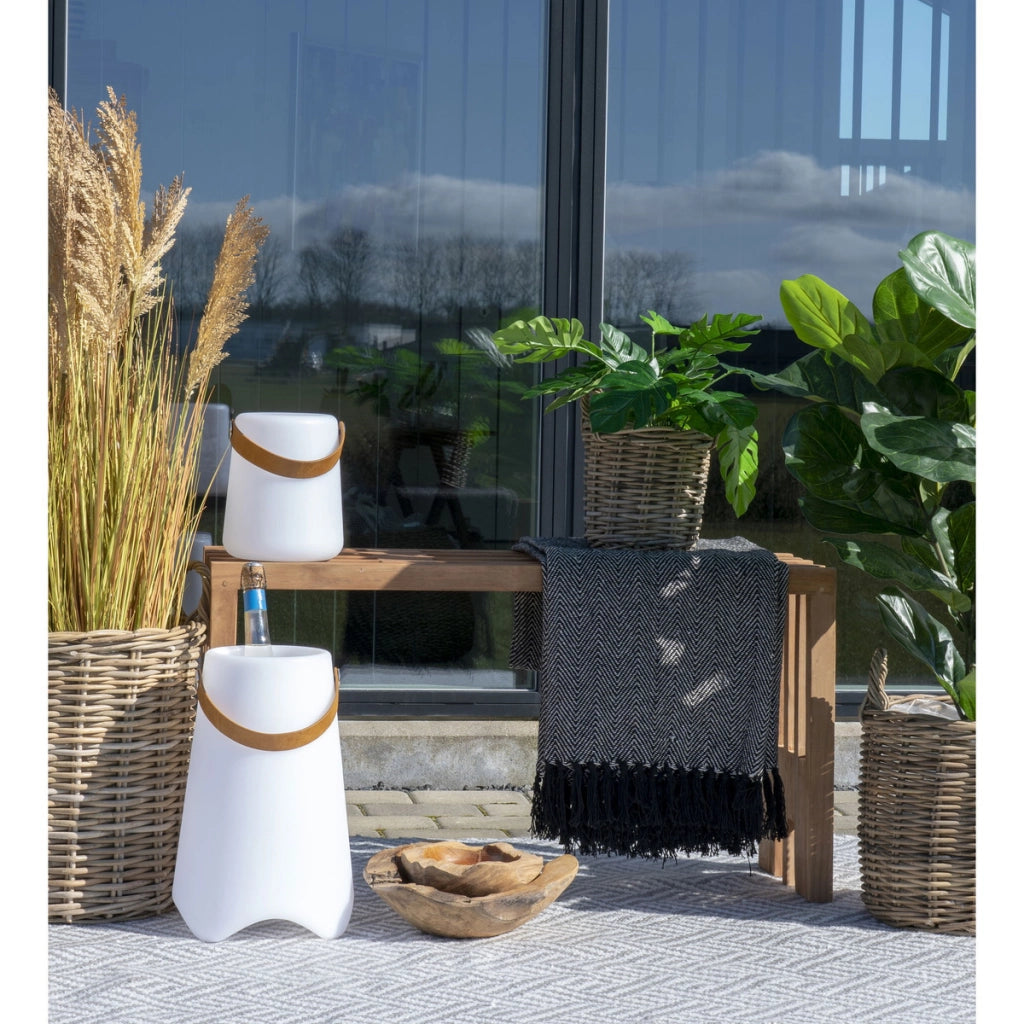 Lanterna Bristol, Bianco, Plastica, 25x25x37,5 cm