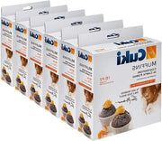 Supporto per muffin in carta per evitare aderenza, diametro 79 x altezza 35 cm, 4 contenitori, 4 contenitori, 6 confezioni, 16 pezzi