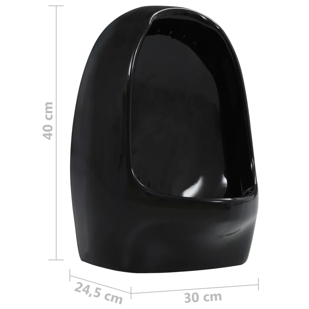 Orinatoio Sospeso con Sciacquone in Ceramica Nero CFW9628273
