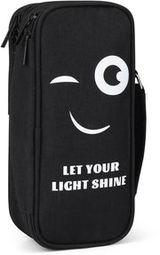 Etui con grande capacità e organizzatore, 5 compartimenti per ragazzi e ragazze, etui, organizzatore per scuola e ufficio, lascia la luce brillare