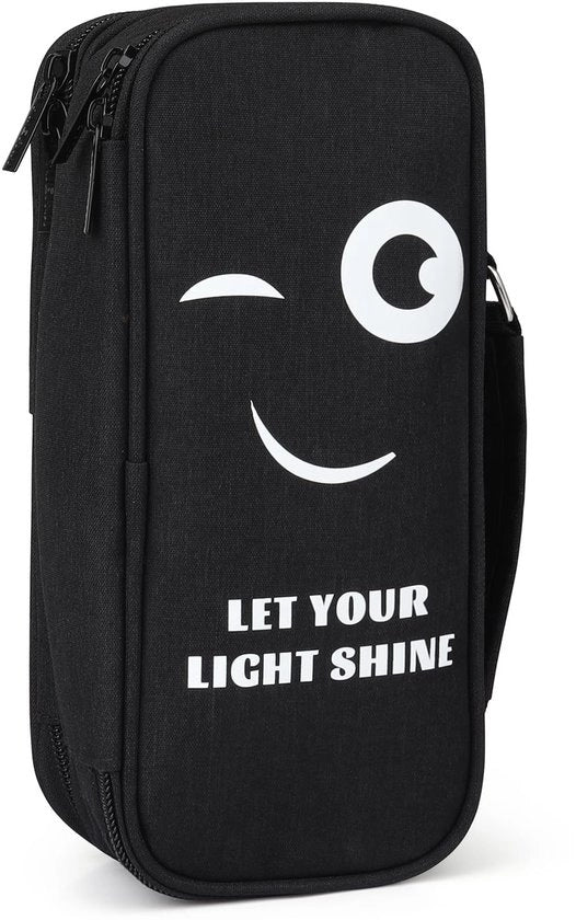 Etui con grande capacità e organizzatore, 5 compartimenti per ragazzi e ragazze, etui, organizzatore per scuola e ufficio, lascia la luce brillare