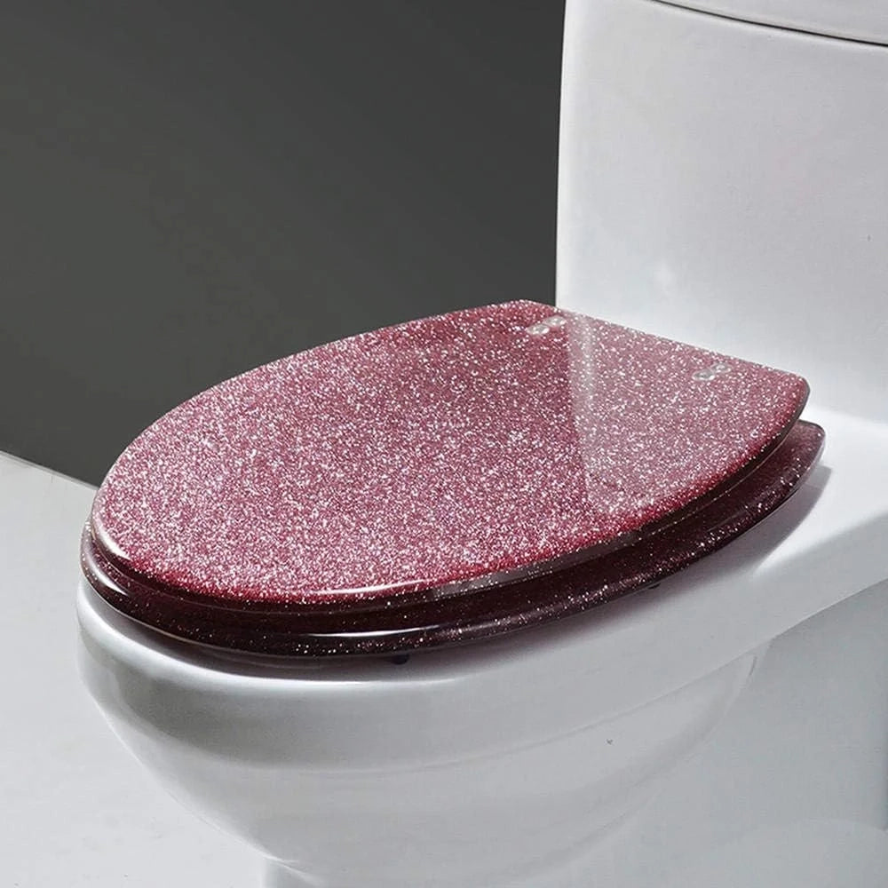 Tapa de wc, asiento de inodoro familiar, cierre suave, con bot n
