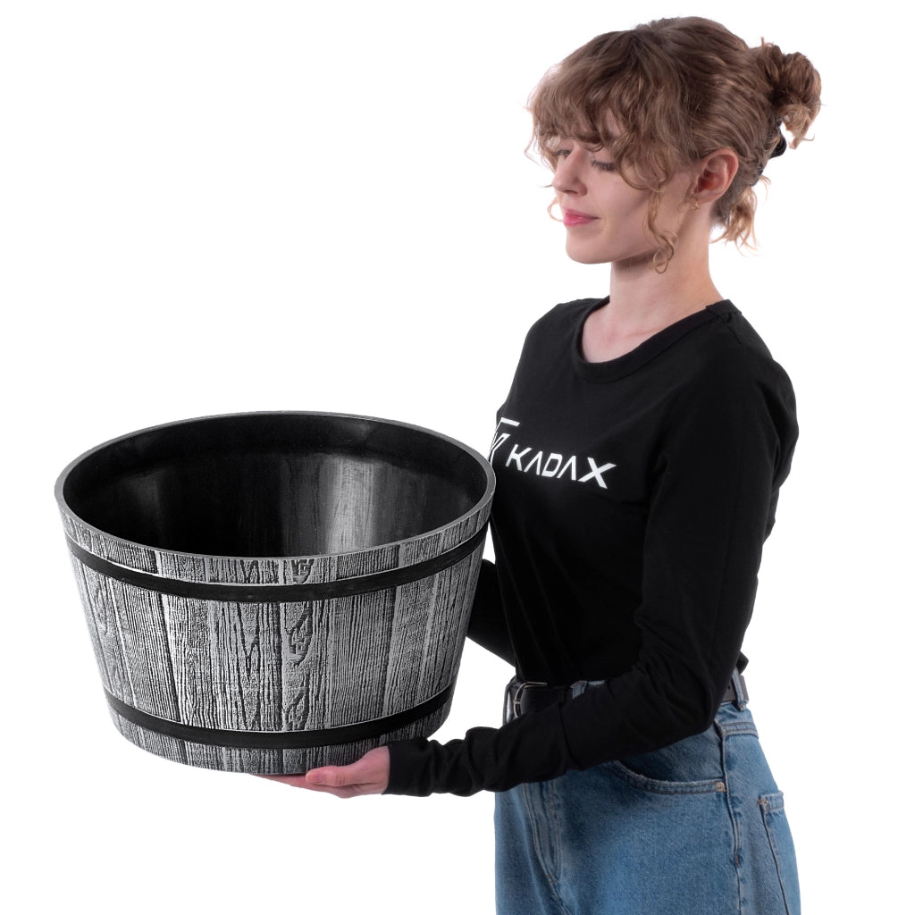 Vaso da fiori KADAX, vaso per fiori, copertura da giardino, rotondo, supporto per fiori in plastica, 40 cm
