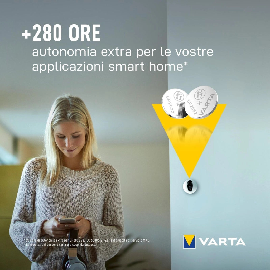 Varta 06032101401 LITHIUM Coin Batteria a bottone 3V 220 mAh CR2032 colore Metallico