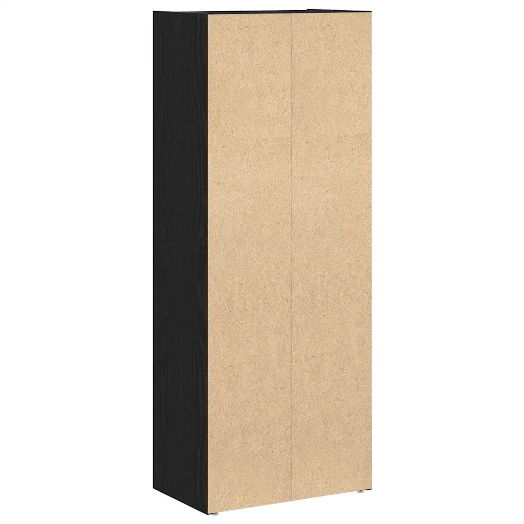 Libreria-Scaffale per Libri-Mobile di Stoccaggio Rovere Nero 40x24x102 cm in Legno Multistrato