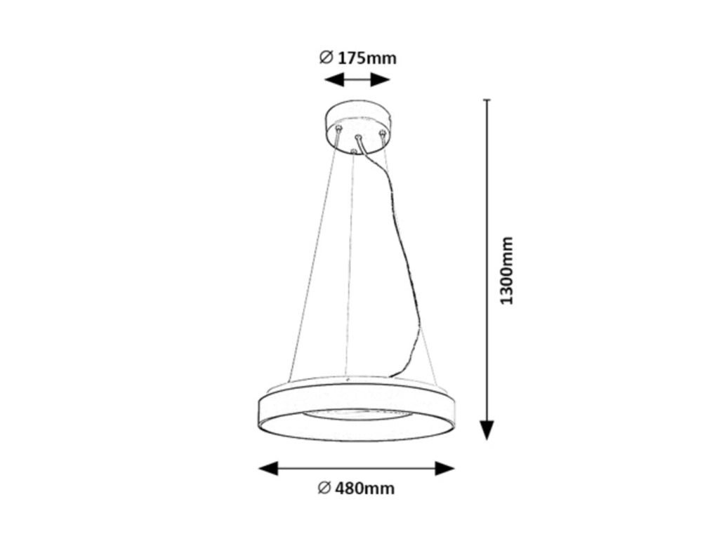 Lampadario LED 38W bianco dimmerabile telecomando Ceilo Rabalux