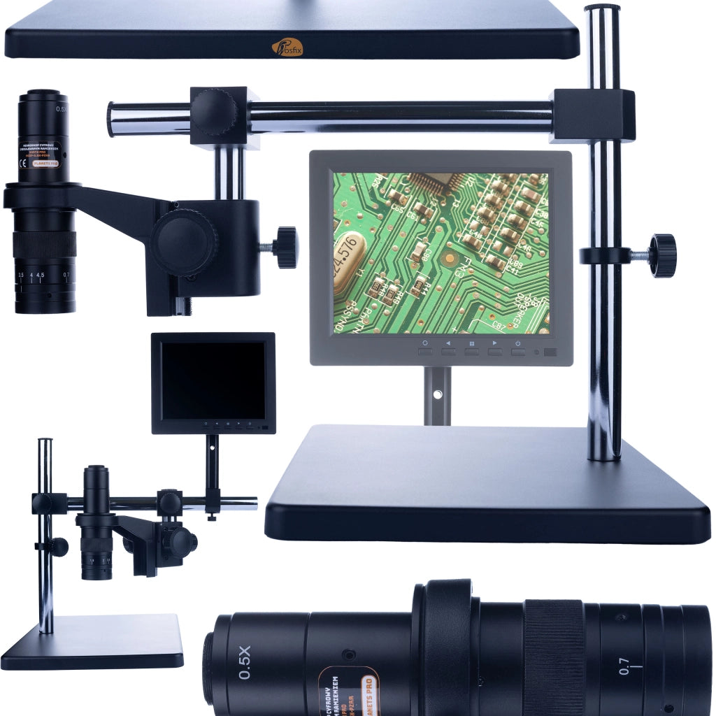 Mikroscopio Digitale Earth Pro MCEP-0.5X-PZRR – Braccio Regolabile, Zoom 7x-45x | Oculare Rotante 360°