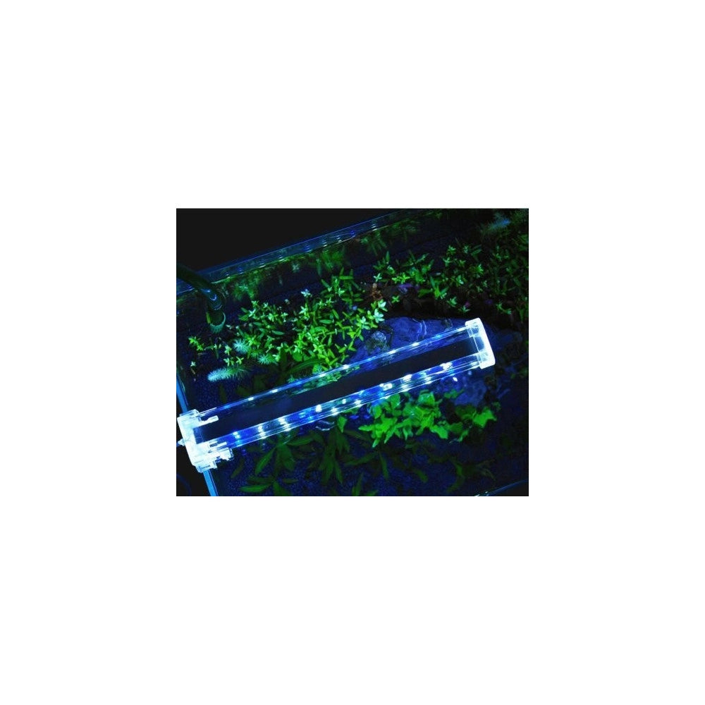 Trade Shop - Lampada Plafoniera Led Per Acquario Luce 6w Bordo Vasca Vetro Piante Pesci -