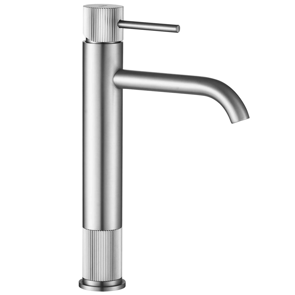 Rubinetto Da Bagno Rea Lungo Stripe Brush Nickel