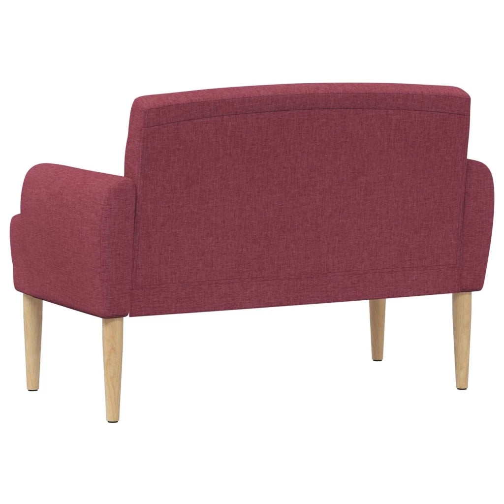 Loveseat con bottoni imbottiti Rosso Vino 116 x 67 x 80 cm 42041778