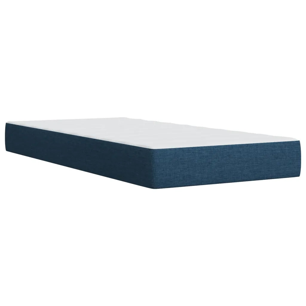 vidaXL Giroletto a Molle con Materasso Blu 90x200 cm inTessuto