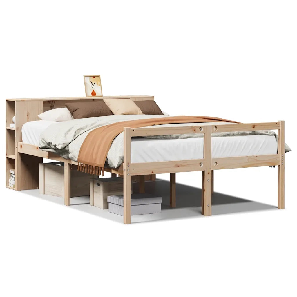 vidaXL Letto Libreria senza Materasso 135x190 cm in Legno di Pino