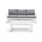 Divano Leros (3 posti) - Grigio/Bianco