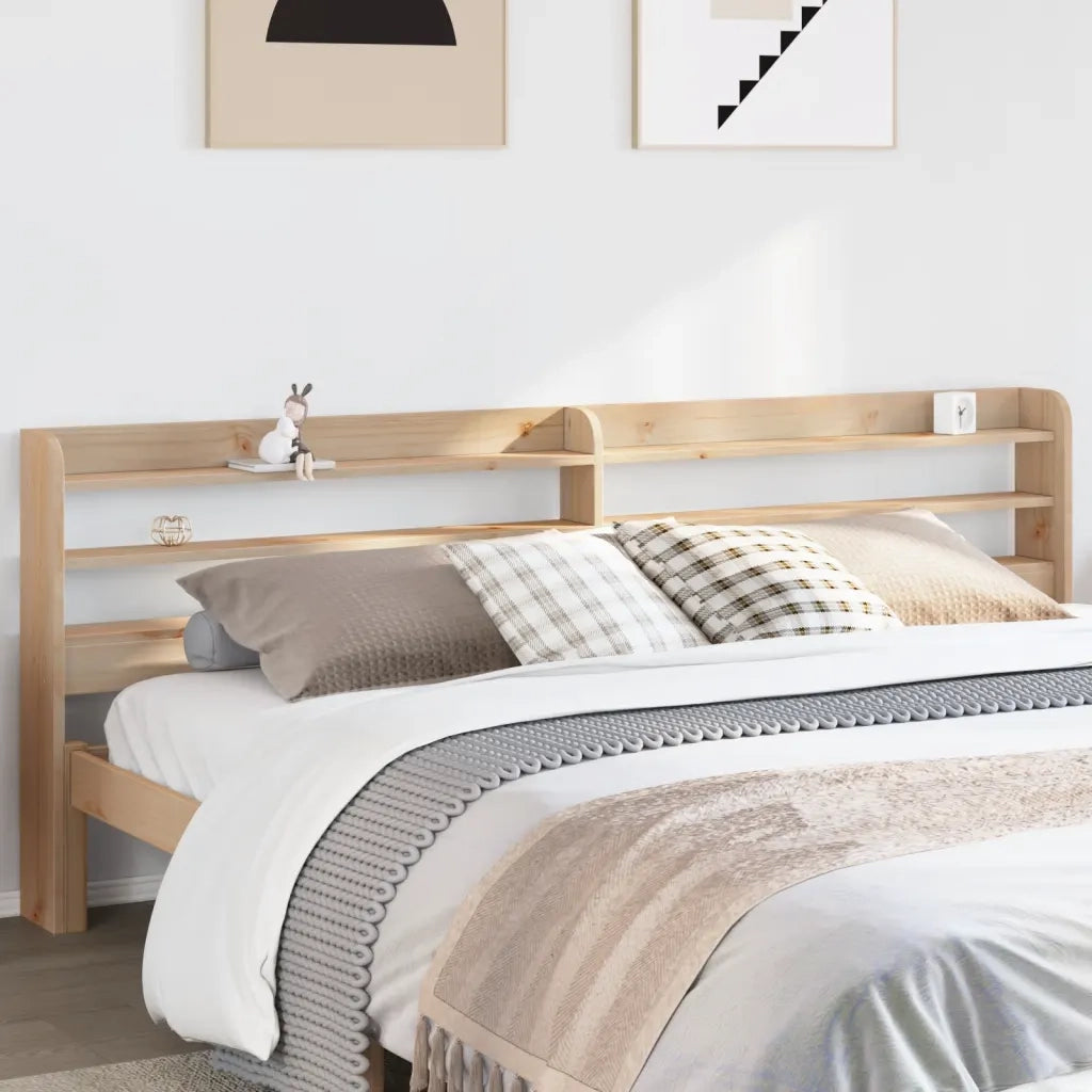Testiera con Ripiani-Testata contenitore 180 cm in Legno Massello di Pino 583543
