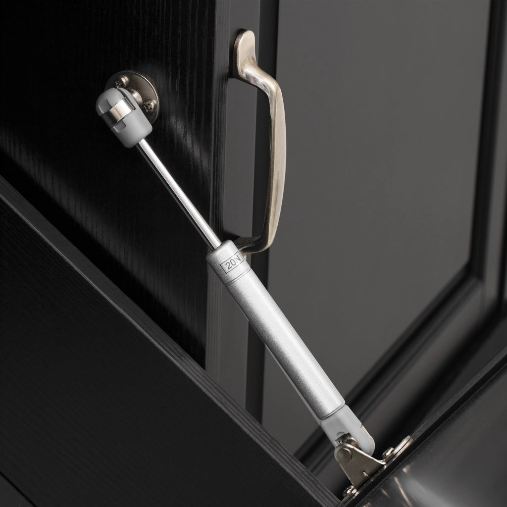 Mobile contenitore cucina con 2 cassetti; vano rifiuti e ripiano - per cucina - in MDF - nero - 112×45×92 cm