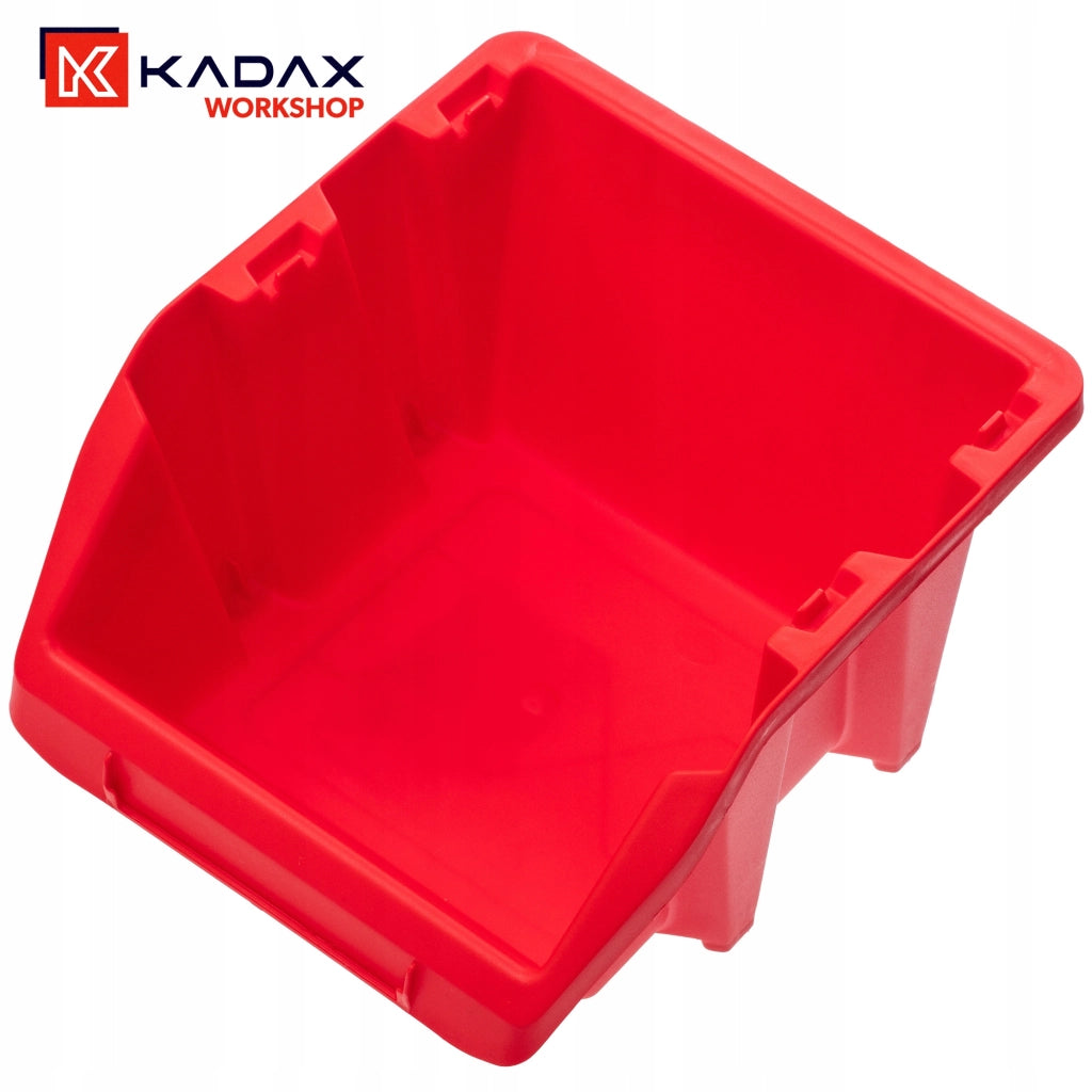 Set di 20 vassoi portaoggetti KADAX per officina, dimensioni 118x98 mm.